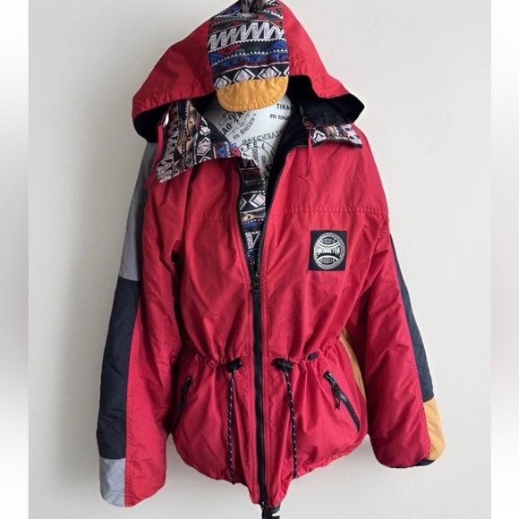 Vintage 80s 90s OBERMEYER Color Block Puffer Ski Jacket Juniors/ Women’s - Picture 3 of 12